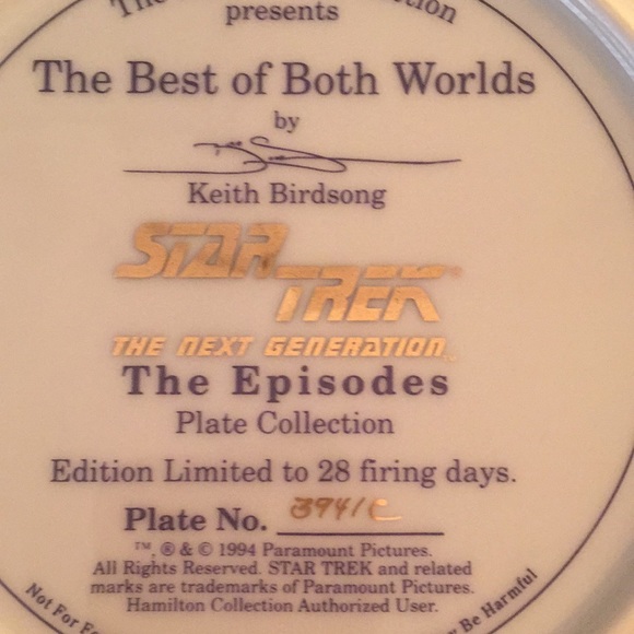 VINTAGE The Best of Both Worlds Star Trek TNG Collectible - Picture 3 of 7